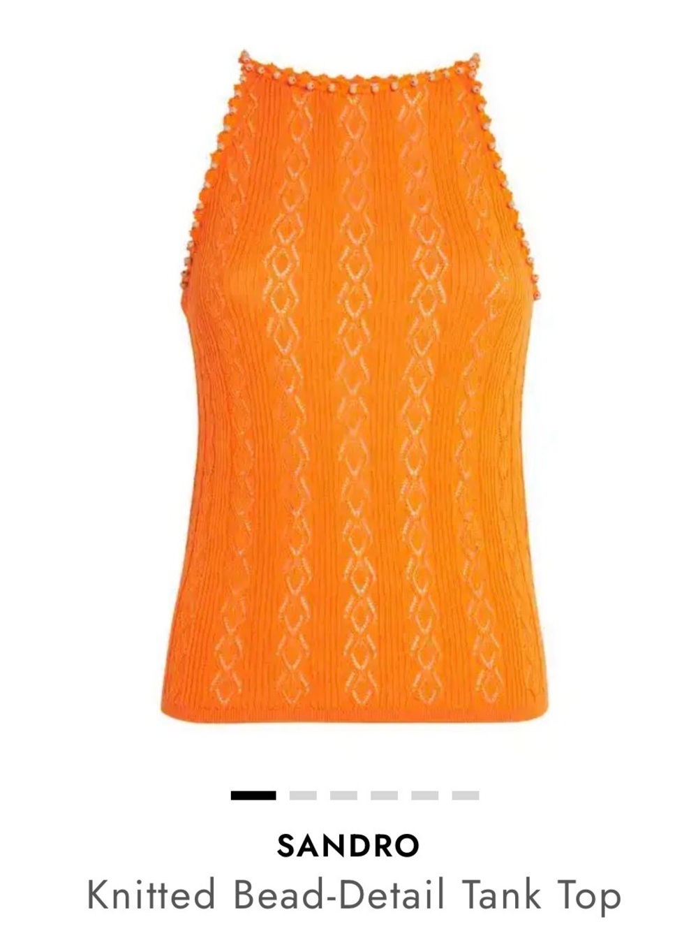 NWT: SANDRO X Louis Barthélemy Beaded Knitted Top, sz. 1 (US 4/SM) ($220 retail)